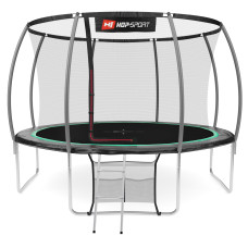 Батут Hop-Sport 12FT Premium 366 см black/green із внутрішньою сіткою